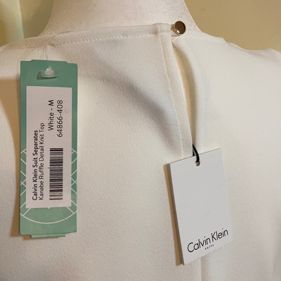 [Calvin Klein] Kanabe Ruffle Detail Knit Top - Picture 3 of 13